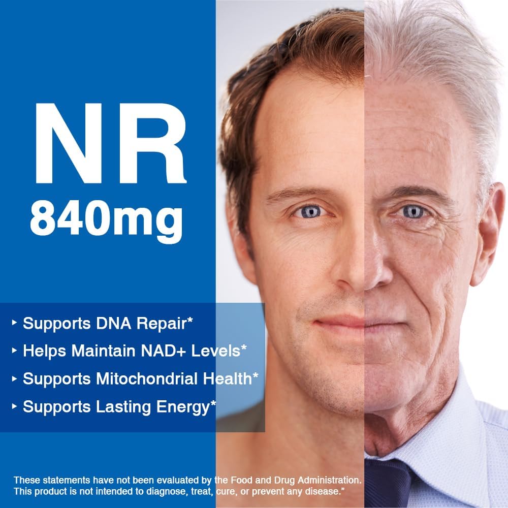 Lovita NR (Nicotinamide Riboside) 840 mg, NAD Supplement with Trans-Resveratrol and Betaine, Promote NAD Plus Levels, Healthy Aging, 100 Vegan Enteric-Coated Capsules