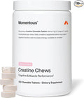 Momentous Creatine Chews - Creapure Creatine Monohydrate - Supports Strength, Lean Muscle, & Recovery for Men & Women - NSF Certified for Sport - 150 Chewable Tablets - Strawberry