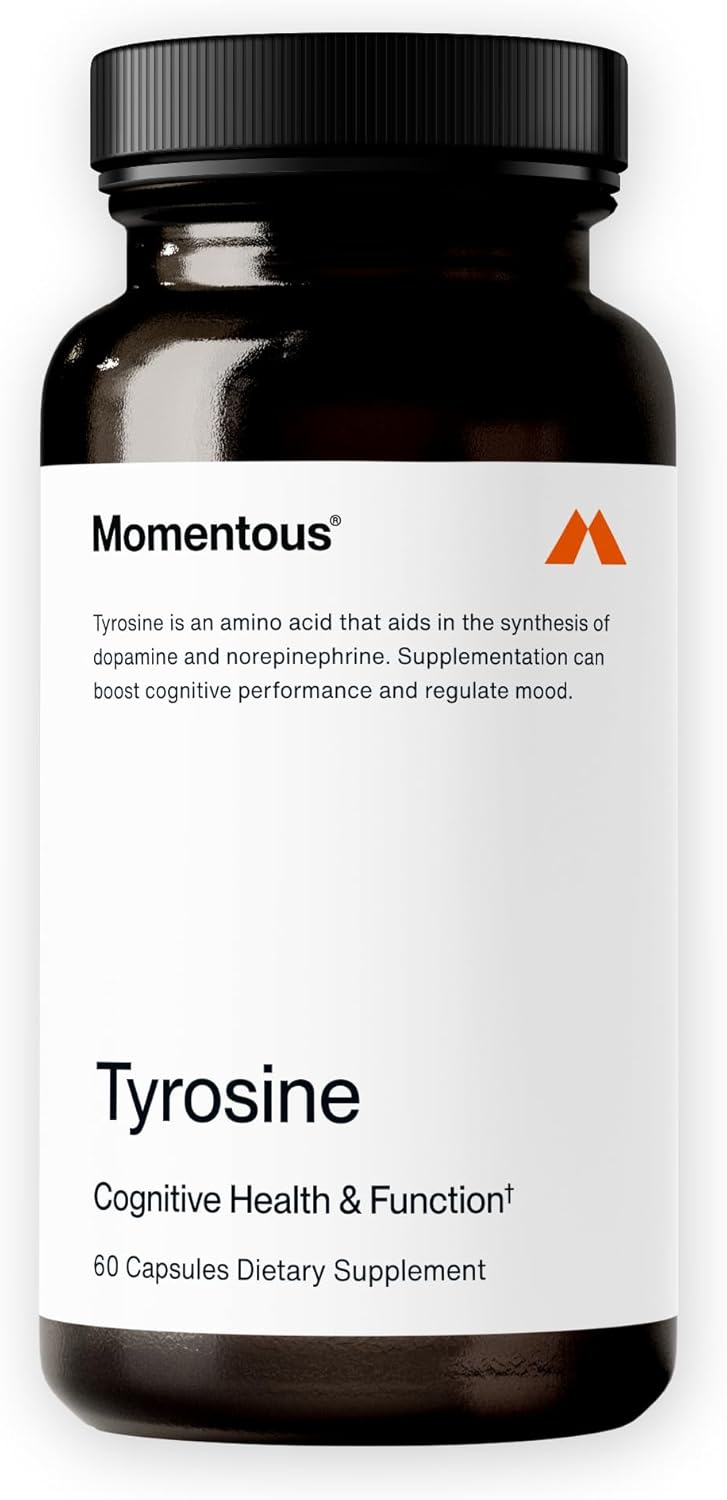 Momentous Tyrosine Capsules - NSF Certified for Sport - 60 Servings