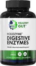 HoloZyme Max Strength Digestive Enzymes | Inulinase, Amyloglucosidase & Invertase for FODMAP Support | Protease, Amylase & Lactase for Bloating, Gas & Indigestion Relief | 90 Servings