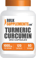 BulkSupplements.com Turmeric Extract Capsules - Turmeric Supplement, Turmeric Curcumin Supplement 1000mg - Gluten Free,120 Veg Capsules (Pack of 1)