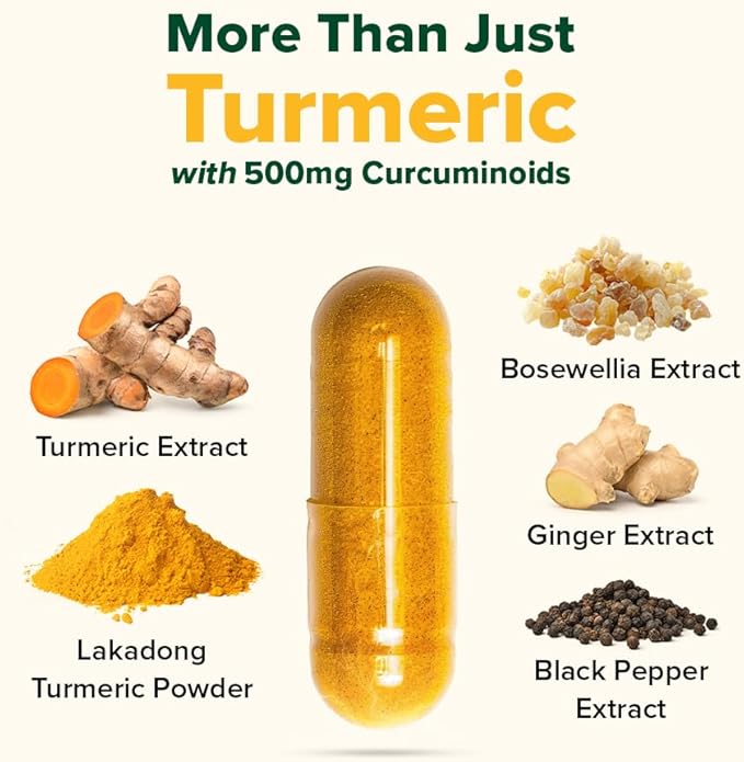 VAHDAM, Turmeric Curcumin Supplement 2000mg (500mg Curcuminoids) with Boswellia & Piperine for Fast Absorption | Supports Joint Health and Mobility | 90 Capsules