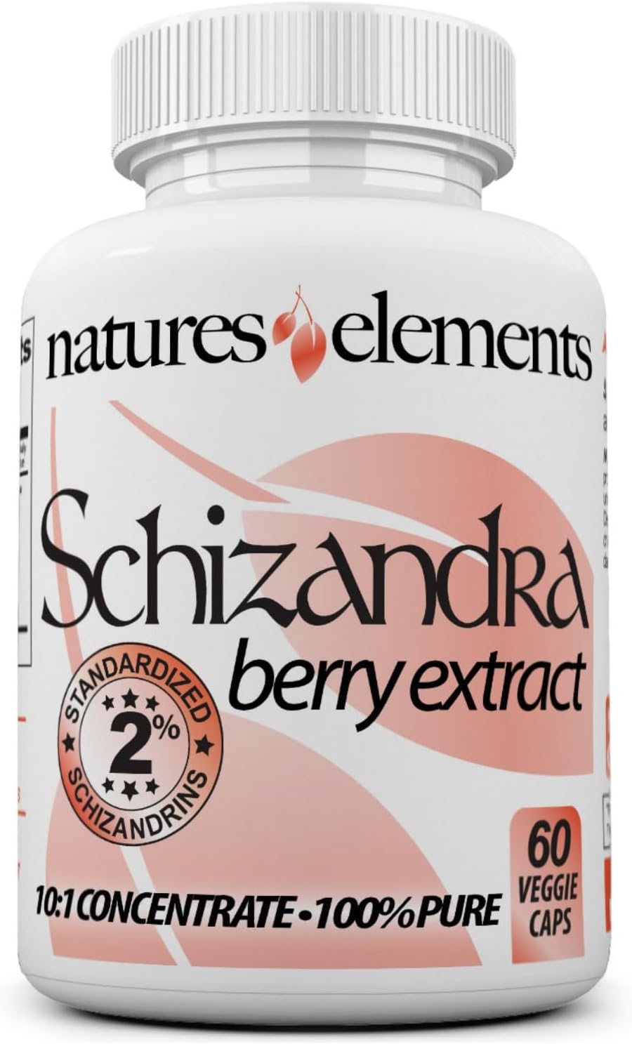 Natures Elements Schizandra Berry Extract – 10:1 Standardized Extract with 2% Schizandrins – 1000mg Per Serving – 60 Veggie Capsules – Non-GMO, Gluten-Free – Traditional Chinese Herb