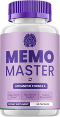 Memo Master Advanced Formula Capsules – MemoMaster Natural Blend Extra Strength Focus Memory Support (1 Pack – 60 Capsules)