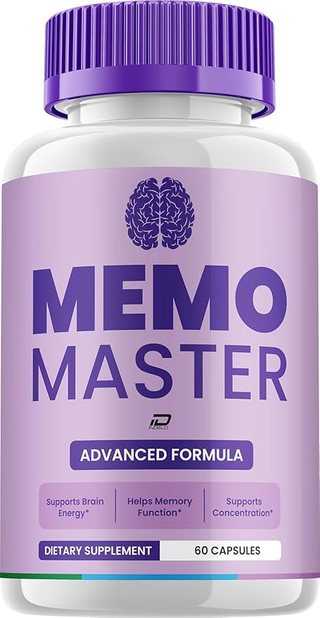 Memo Master Advanced Formula Capsules – MemoMaster Natural Blend Extra Strength Focus Memory Support (1 Pack – 60 Capsules)