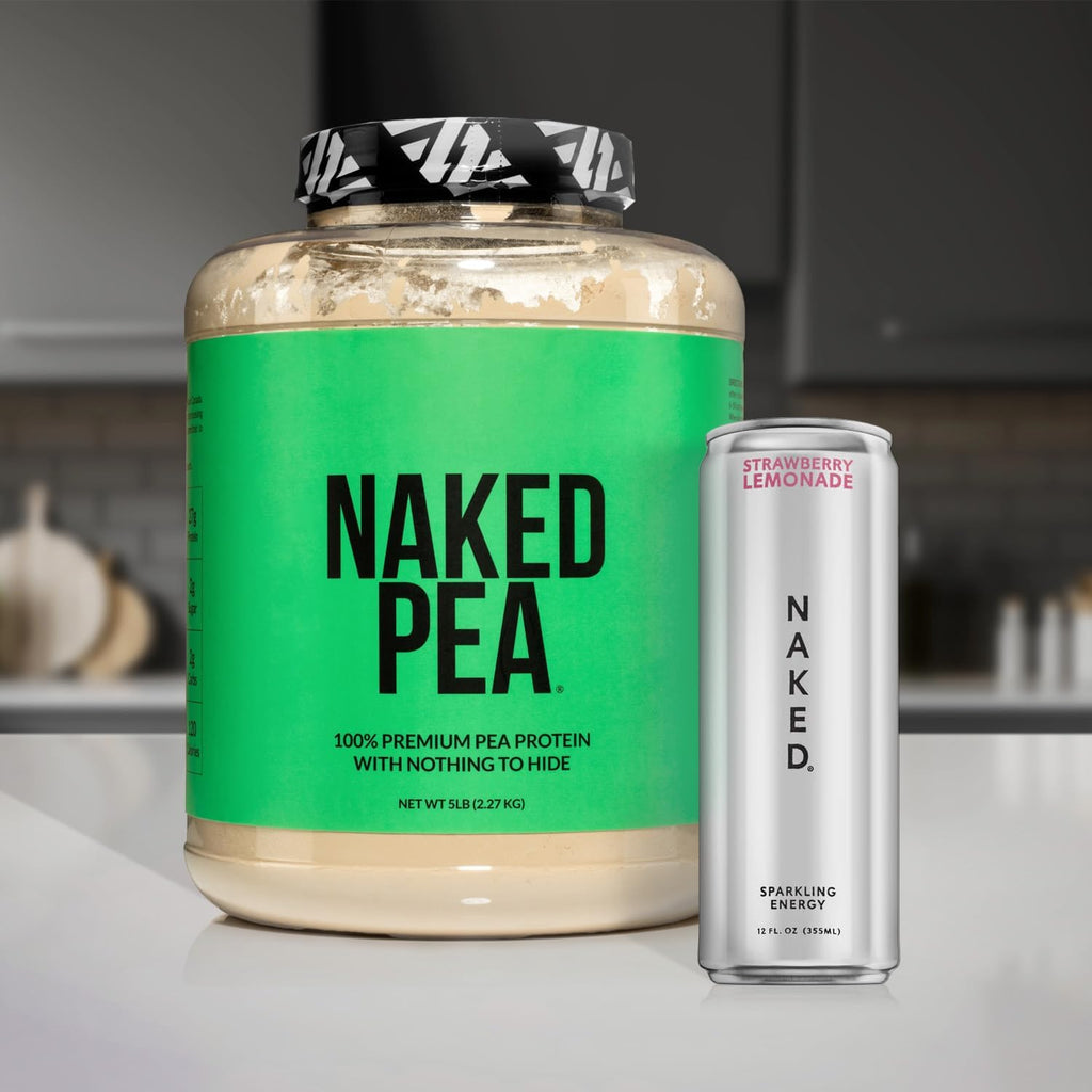NAKED Pea - Double Chocolate Protein from US & Canadian Farms, Organic Cocoa, Organic Coconut Sugar - No GMO, No Soy, and Gluten Free, Aid Growth and Recovery - 53 Servings