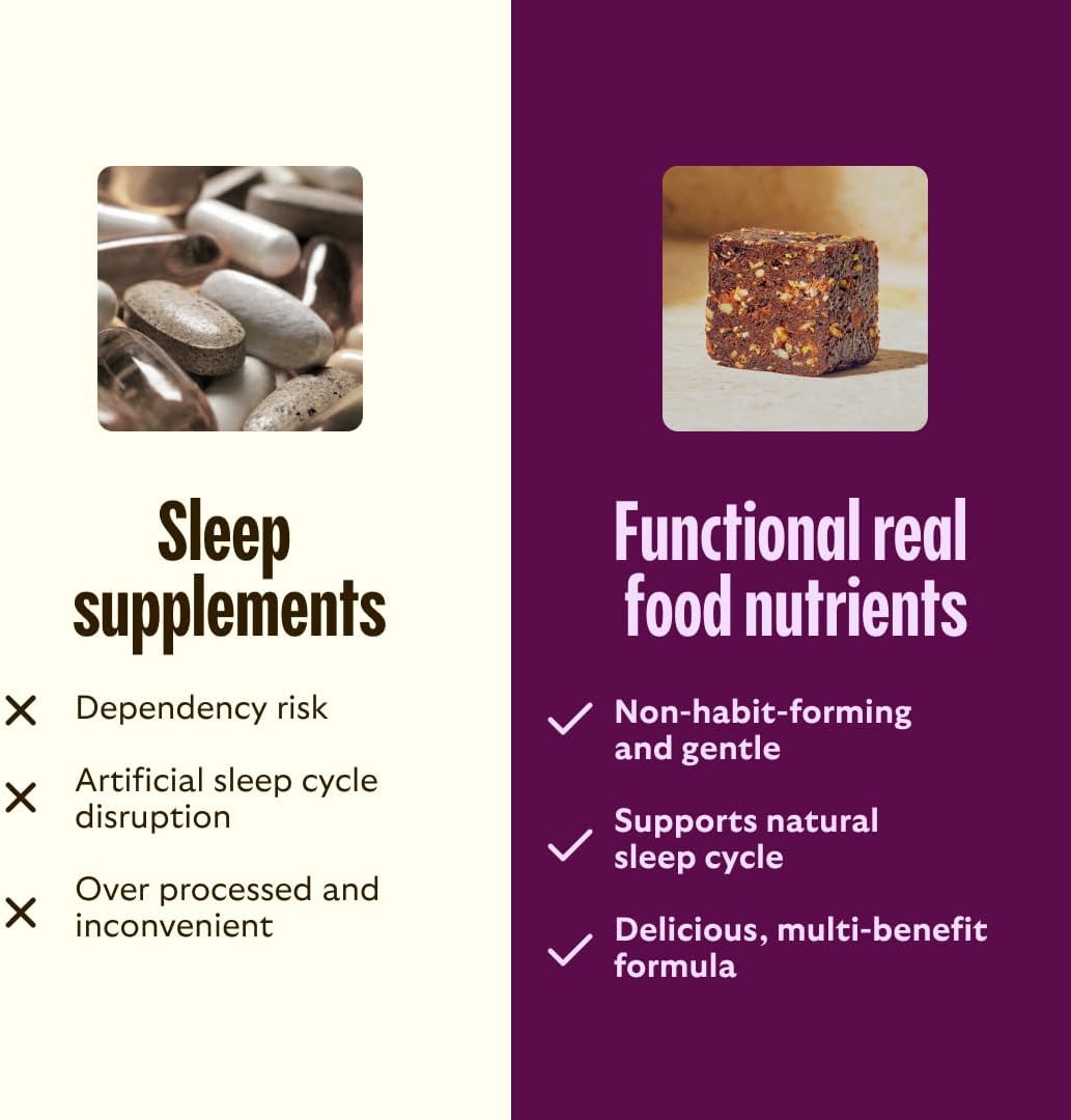GEM Sleep Aid, Nighttime Bite, 7 Pack, Melatonin Free, L-Theanine, Magnesium, Valerian Root Extract | Vegan and Gluten Free | Earthy Chocolate Cherry, Trial Size (7 Pack)