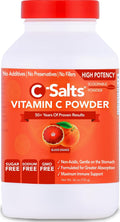C-Salts Original Vitamin C Powder Supplement - 100% Pure High Dose Buffered Vitamin C Powder for Immune Support - Sugar-Free Powdered Drink Ascorbate, Organic, Stomach-Friendly, Blood Orange 26oz