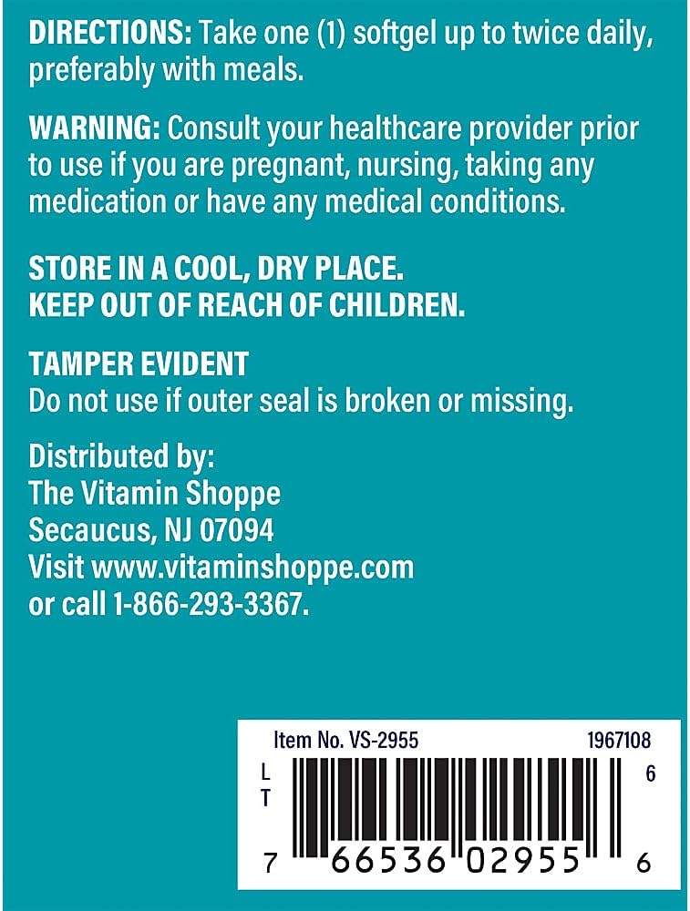 The Vitamin Shoppe Evening Primrose Oil 1,300MG, Natural Source of GLA (Gammia Linolenic Acid), Supplement for Women's Health & Hormonal Balance (120 Softgels)