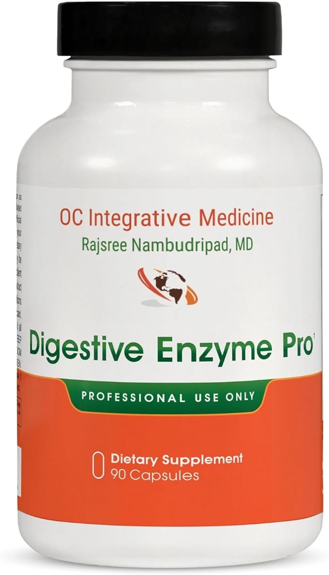 Digestive Enzyme Pro by Dr. Rajsree | Full Spectrum Enzyme with Betaine, Pepsin, Ox Bile, Pancreatin | Helps Reduce Gas, Bloating, Indigestion | Ginger and Artichoke Leaf Extract | 90 Capsules