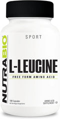 NutraBio L-Leucine Supplement - Optimal Amino Acid for Muscle Growth & Recovery - Naturally Fermented Free Form Leucine Amino Acids Supplement- Vegan, Non-GMO, Gluten Free - 400mg, 180 Capsules