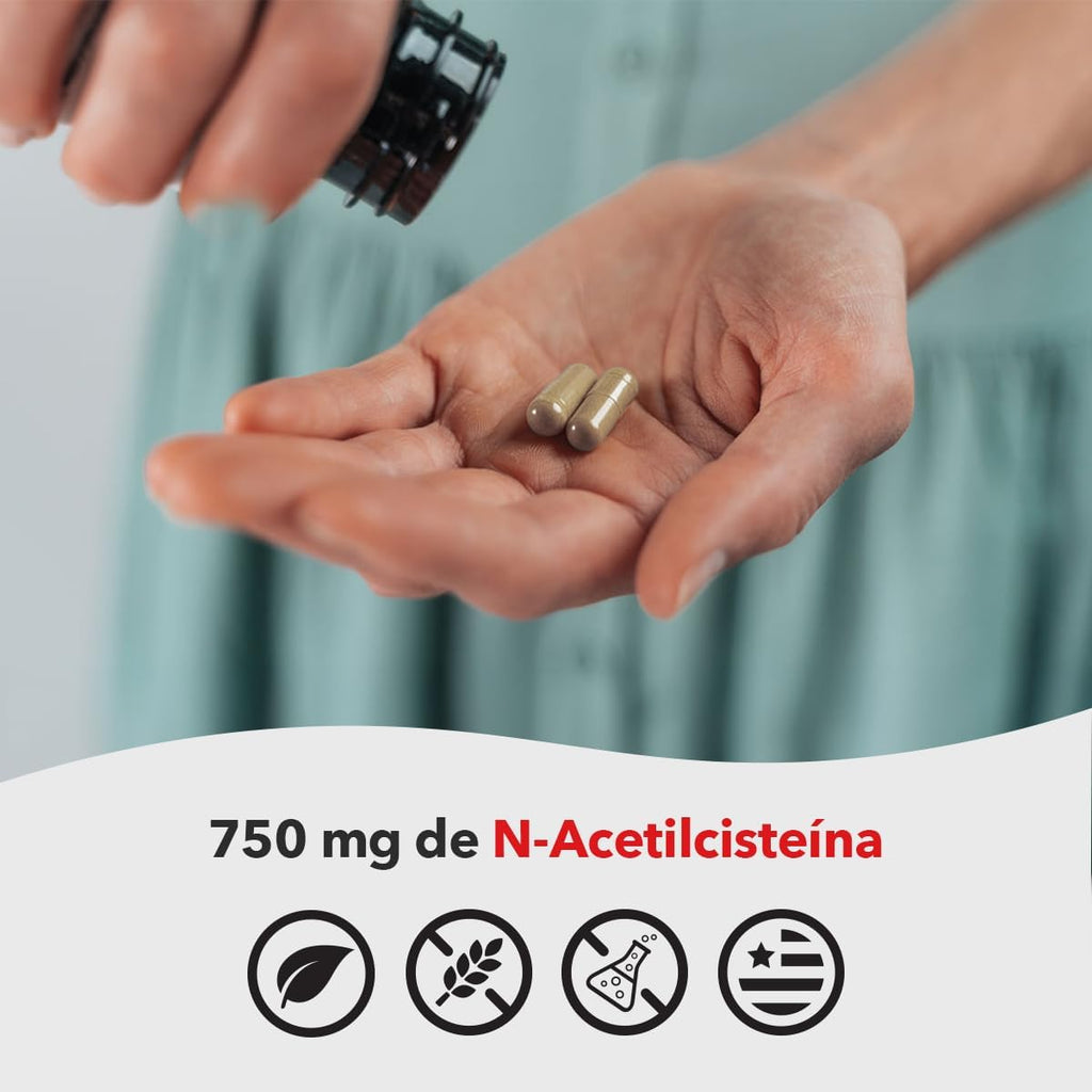 LifeSeasons N‑Acetyl Cysteine (NAC) 750 mg – Antioxidant & Detox Support Supplement – Glutathione Precursor, Immune & Respiratory Health, Liver & Cellular Protection – 60 Veg Capsules