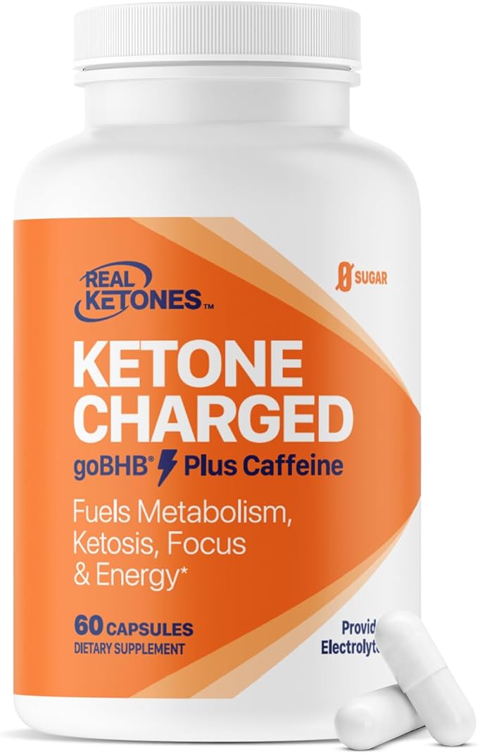 Keto BHB Salts Capsules - Sodium Calcium & Magnesium BHB Capsules with Caffeine & Patented goBHB Beta-Hydroxybutyrate Electrolytes - Exogenous Ketones Supplement for Enhanced Energy Focus & Ketosis