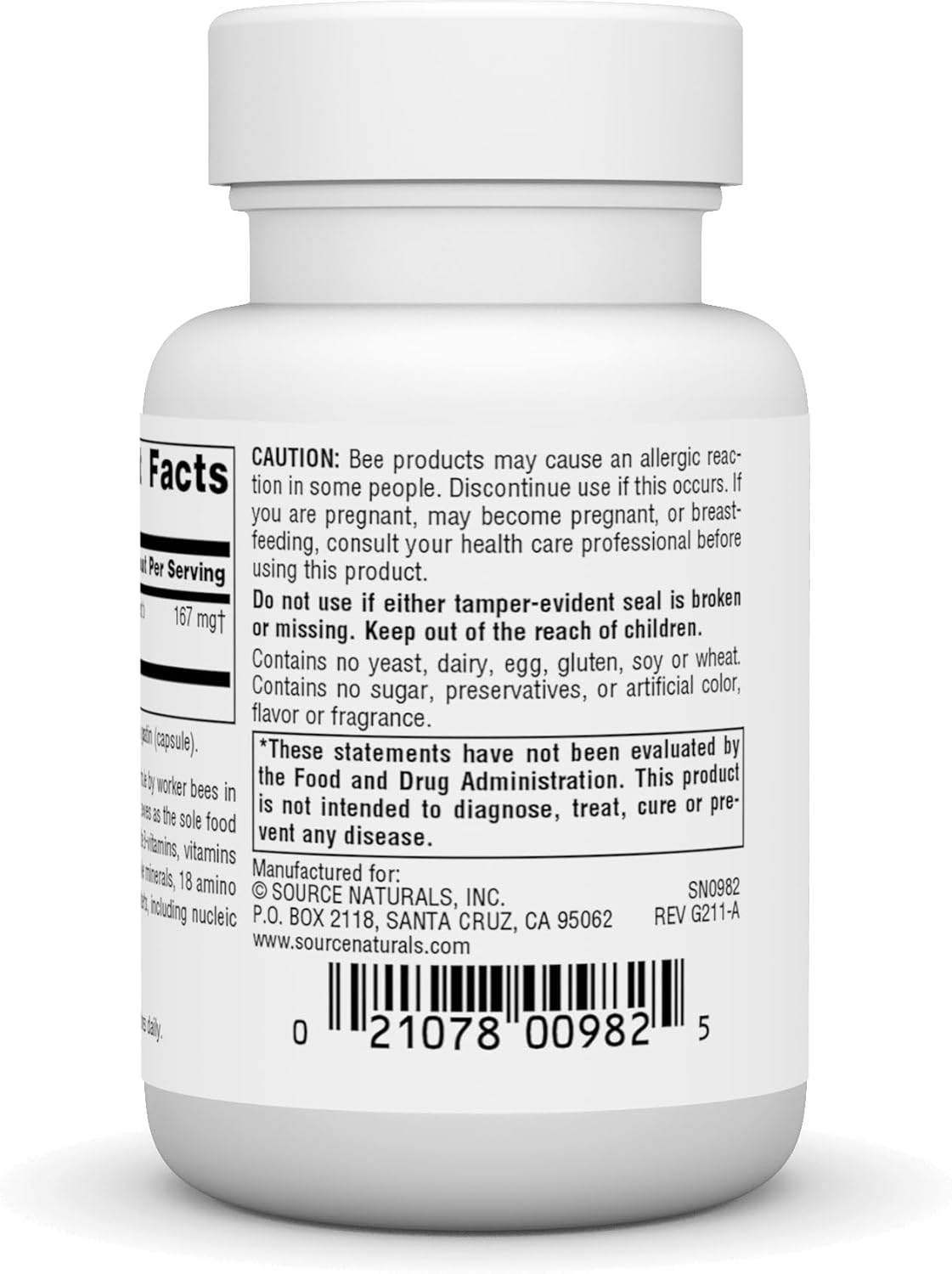 Source Naturals Royal Jelly - 500 mg - 60 Capsules