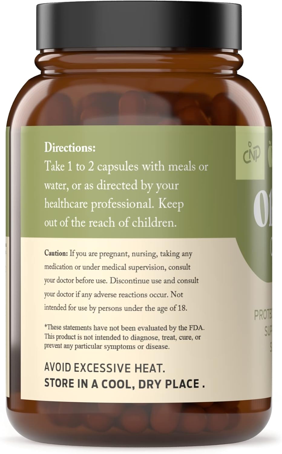 Complete Natural Products Organic Olive Leaf Capsules - 550mg, 100 Count, 1100mg per Serving