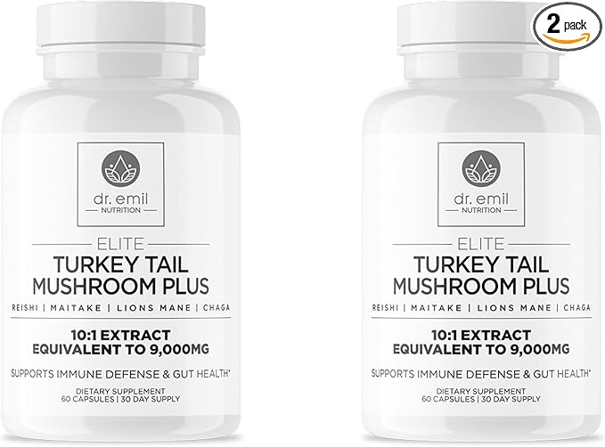 DR. EMIL NUTRITION Elite Turkey Tail Mushroom Plus Twin Pack