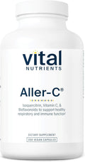 Vital Nutrients Aller-C | Vegan Respiratory and Sinus Function Support*| Isoquercitrin, Bromelain, Bioflavonoids, & Vitamin C | Gluten, Dairy, Soy Free Supplement | 200 Capsules