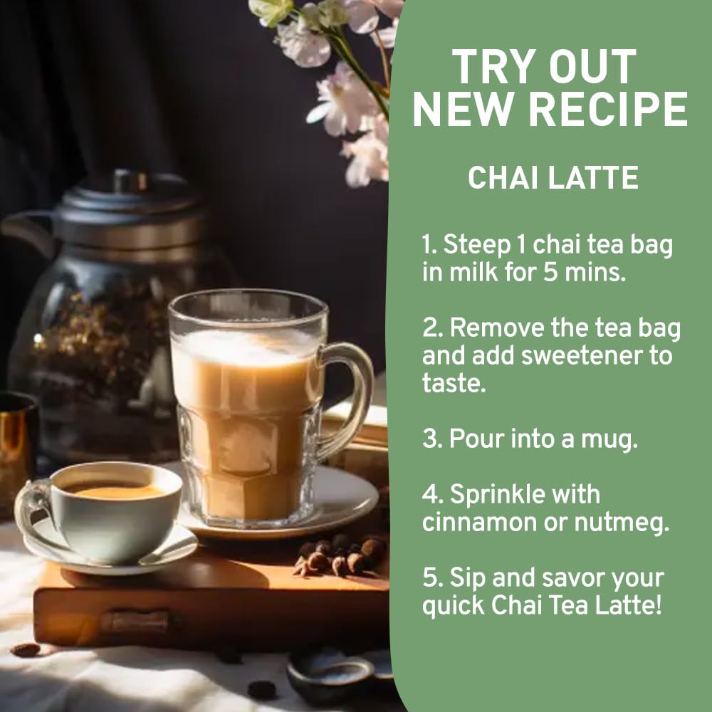 HANDPICK, Premium Chai Tea Loose Leaf (340g/12oz) | Blend Of Black Tea - Masala Chai Tea With Cinnamon, Cardamom, Cloves & Black Pepper | Resealable Ziplock Pouch