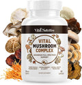 Vital 10-in-1 Mushroom Supplement Complex – High Potency Lion’s Mane, Cordyceps, Reishi & Turkey Tail Capsules – Nootropic Brain Support for Memory, Focus & Energy – 30 Day Supply