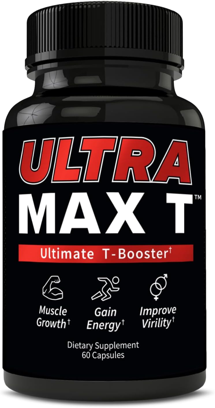 UltraMax T – Advanced Testosterone Support for Men & Women – Tongkat Ali 200:1, D-Aspartic Acid, Garcinia Cambogia, ForsLean® – 60 Capsules, 30-Day Supply