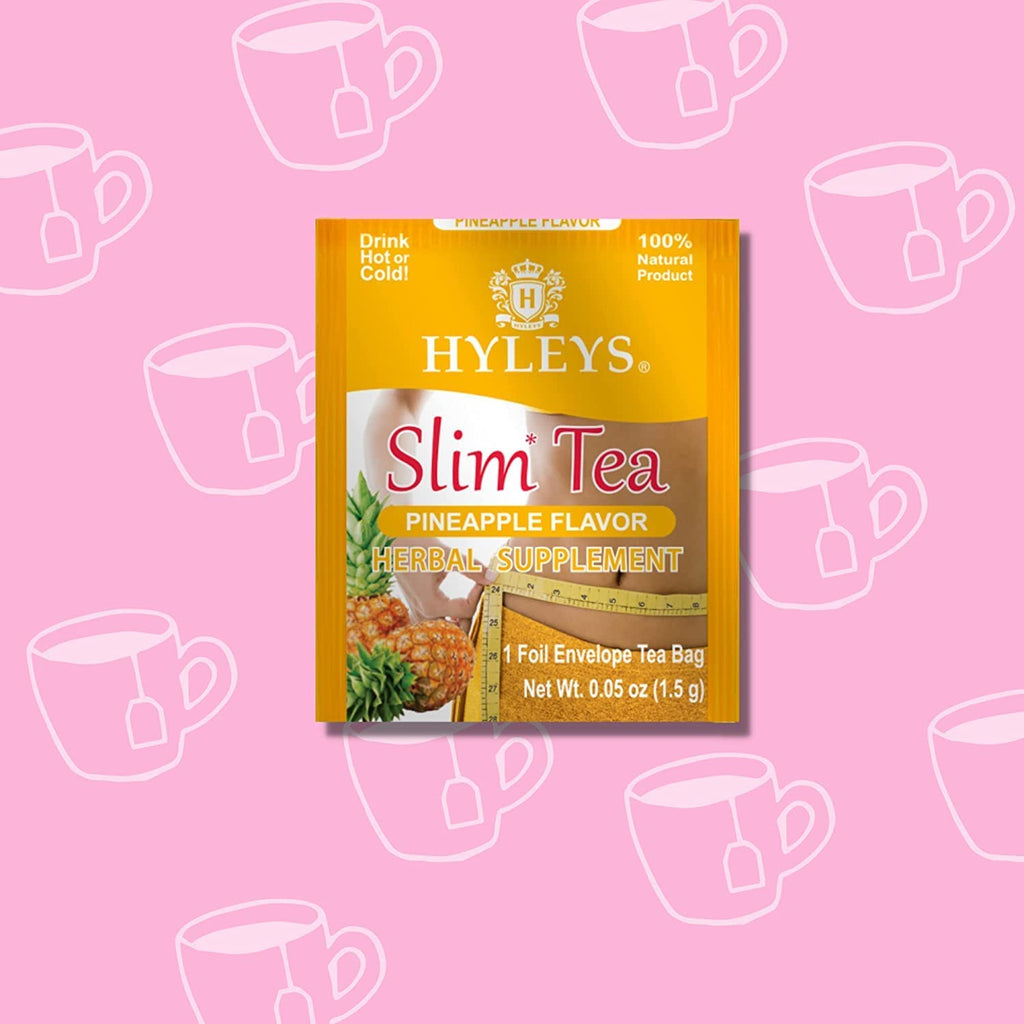 Hyleys Slim Tea Weight Loss Herbal Supplement with Pineapple - Cleanse and Detox - 50 Tea Bags (6 Pack)