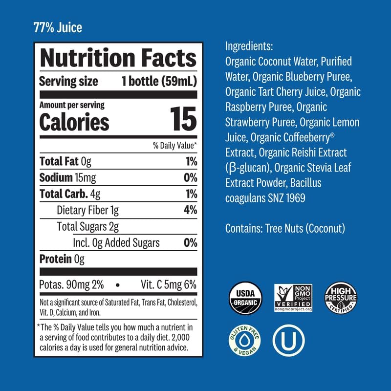 Suja Juice Organic Energy Wellness Shot 2 Ounce (Pack of 10)