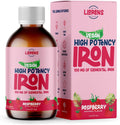 Iron Supplement Liquid Iron High Potency Iron for Women & Adults by Llorens - 100mg Polysaccharide Iron Complex Iron Supplements for Anemia and Iron Deficiency, (Raspberry, 6 oz)