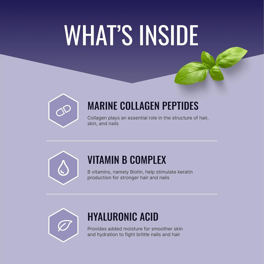 Approved Science Hair, Skin and Nails - Support Supplement - Biotin, Collagen, Vitamin B Complex, Silica, BioPerine - 180 Capsules - 3 Month Supply