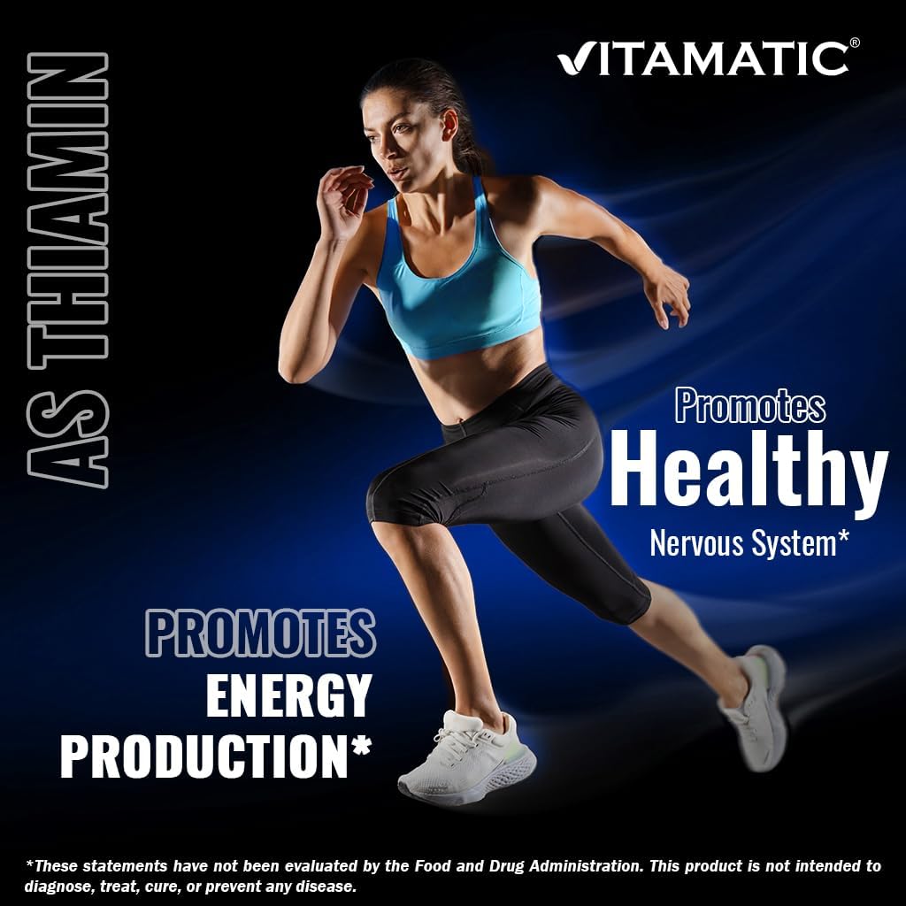 Vitamatic Pantothenic Acid (Vitamin B5) 500 mg- 200 Capsules - 2 Pack