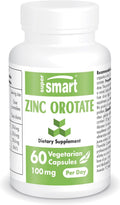 SuperSmart - Zinc Orotate Supplement 100mg per Day (High Absorption) - Enhanced Form | Non-GMO & Gluten Free - 60 Vegetarian Capsules