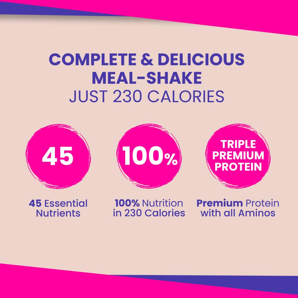 VIVRI Shake Me! Chocolate Delight Meal Replacement | 20 Servings | 22g Triple Premium Protein, 45 Nutrients & 8 Superfoods | Supports Weight Loss, Health, Energy & GLP-1 Treatments | Shaker Included