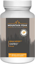 Mountain Peak Nutritionals Osteo Supplement - Organ & Strong Bone Support, Promotes Bone Health - With Vitamins D3, K2, Calcium, and Magnesium - Bone Building & Strengthening (240 Vegetarian Capsules)