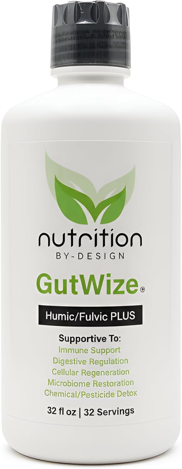 Humic Fulvic Blend – Liquid Supplement for Gut Health & Digestive Balance – Natural, Plant-Based, Shelf-Stable, Vegan, Non-GMO – 32 fl oz