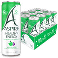 ASPIRE® Apple Acai, Healthy Energy Drink 80mg Natural Caffeine, Zero Sugar No Carbs Keto Friendly, 12 Pack Green Tea Sugar Free Drink Low Caffeine Zero Calorie
