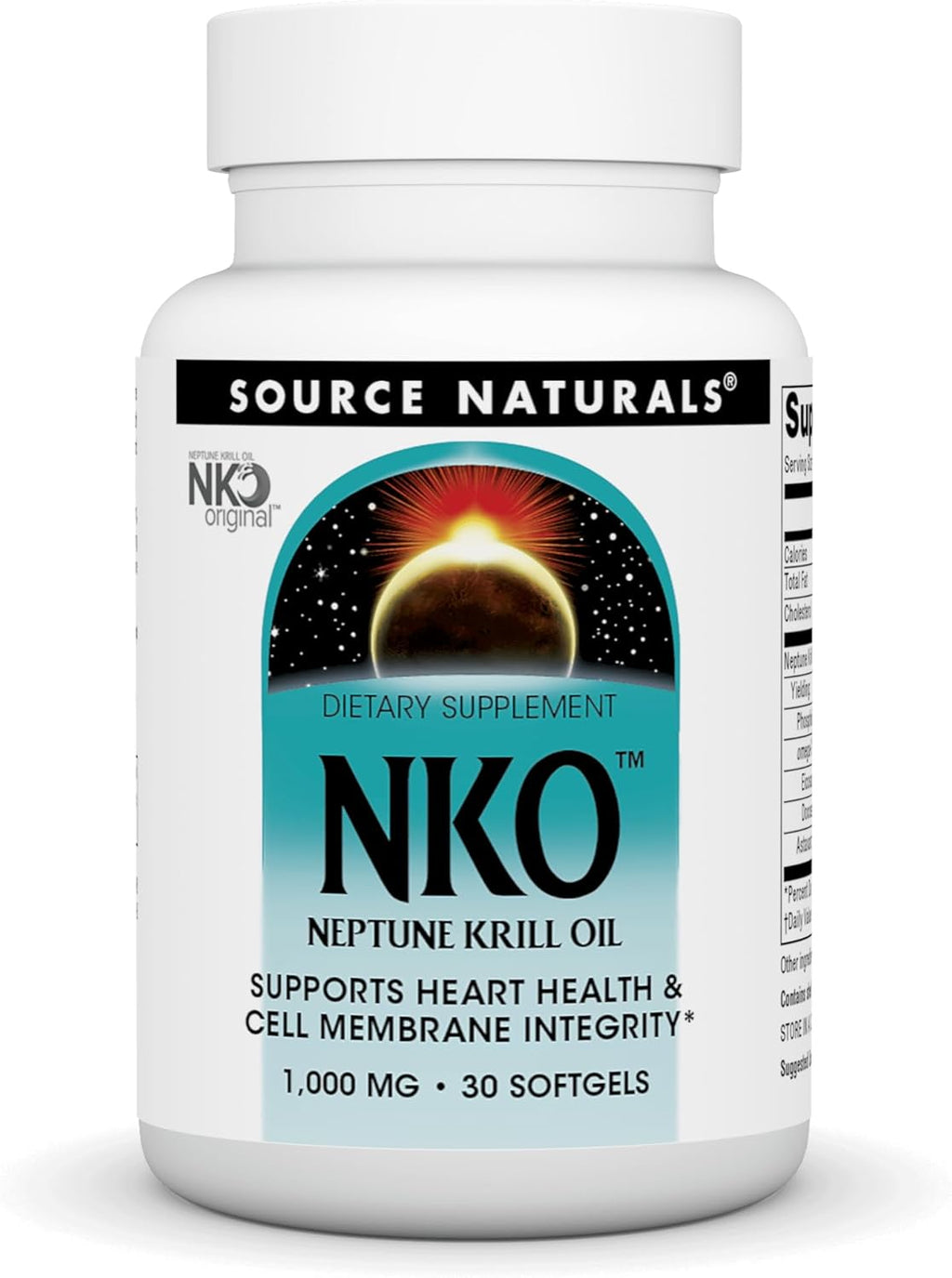 Source Naturals NKO Neptune Krill Oil, Supports Heart Health and Cell Membrane Integrity* - 30 Softgels