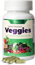 Vegetables- Nutritional Supplement, 90 Vegetarian Capsules | A Blend of 19 Natural Whole Vegetables. All-Natural, Fresh superfoods—Rich in Vitamins and Minerals—to Boost Energy Levels.