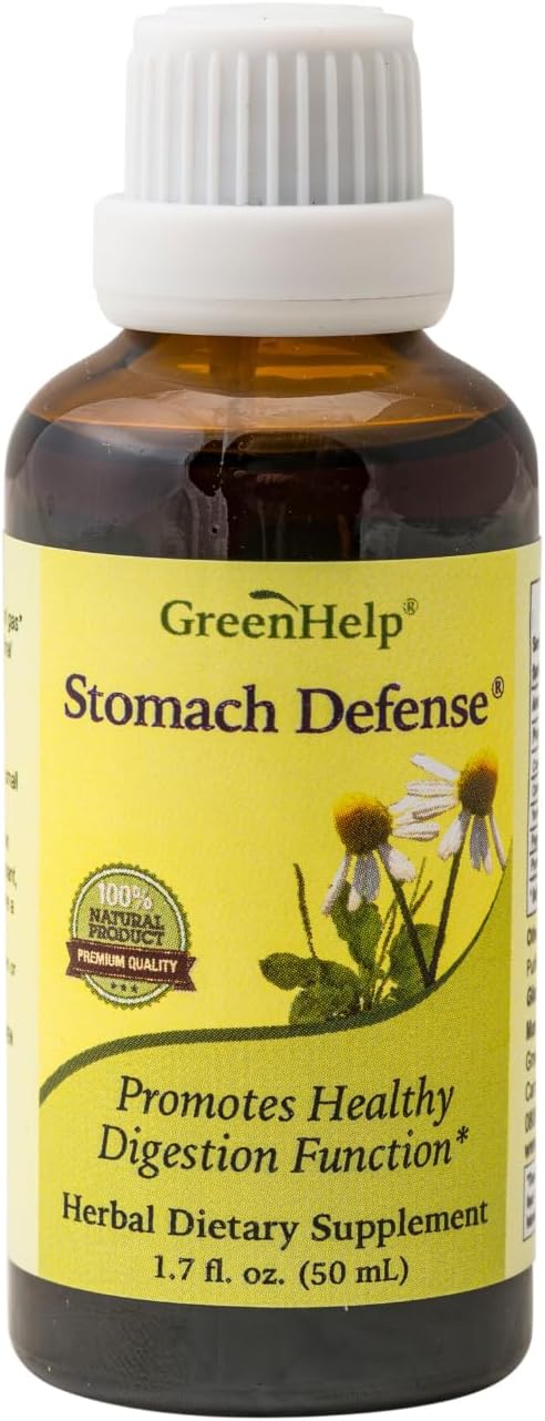 Stomach Defense Liquid Drops – Herbal Digestive Support Supplement for Bloating, Gas & Intestine Cramp Relief – Natural Stomach Health & Comfort – 1.7 fl oz (50 ml)