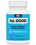 NovaFerrum All Good | Iron Capsule Supplements for Adults | Anemia | 50mg of Iron | 60 Servings | Sugar Free | Vegan | Gluten Free