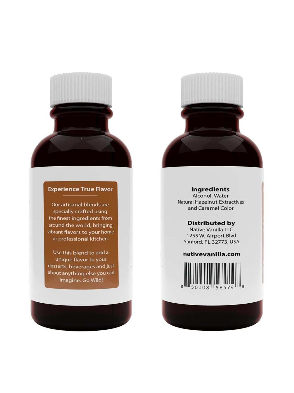 Native Vanilla - Pure Hazelnut Flavor - 4 Fl Oz - Pure Flavors and Extracts - Perfect for Cooking, Baking, and Dessert Crafting