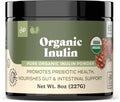 Pure Organic Inulin Powder Fiber Supplement - (Jerusalem Artichoke) Prebiotic Bulk Inulin Fiber Powder 8oz Digestion & Gut Health