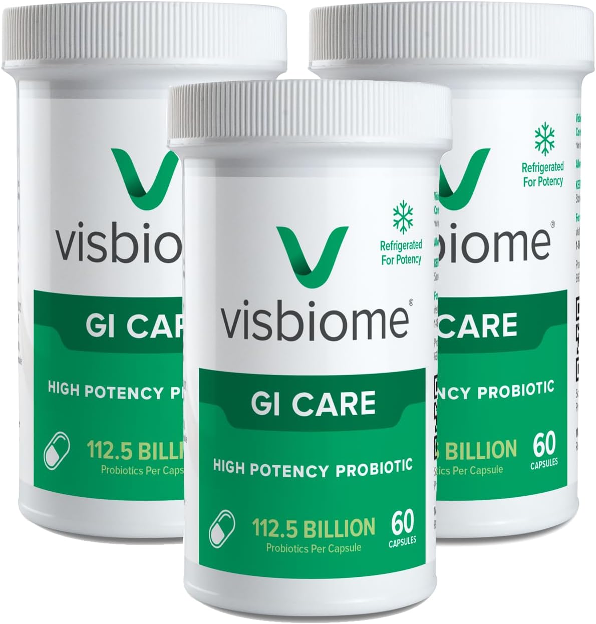 Visbiome® GI Care - High Potency Probiotic - 112.5 Billion CFU Live Probiotics, Original De Simone Formulation, Made in USA, 180 Capsules.