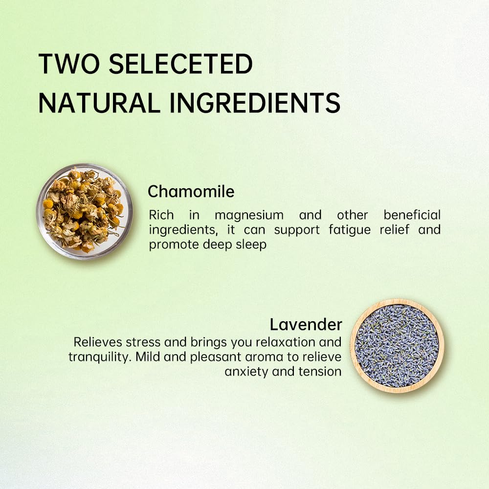 HANFANGLING Chamomile and Lavender Herbal Tea Stress Relief Support Sleep - Savor the Floral Scent 20 tea bags 0.85oz