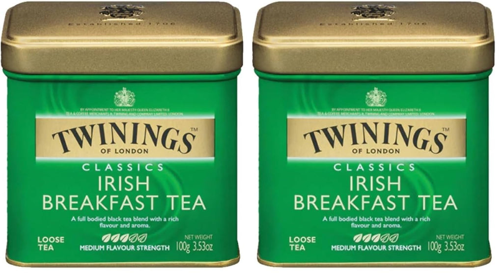 Twinings of London Loose Irish Breakfast Tea, 3.53 Ounce Tin (Pack of 2)