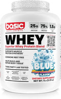 Whey Protein Powder, 25g Protein, Complete Amino Acid Profile, Gluten-Free, Low Fat, RBST-Free, Supports Muscle Recovery & Antibody Health (5 Pound, Blue Marshmallow)