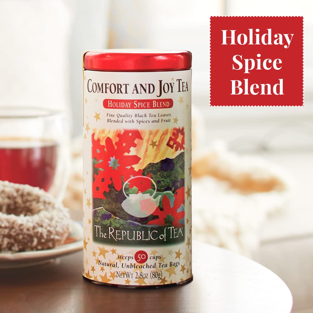 The Republic of Tea – Comfort and Joy Tea, Holiday Spice Blend, 250 Tea Bags, Naturally Caffeinated