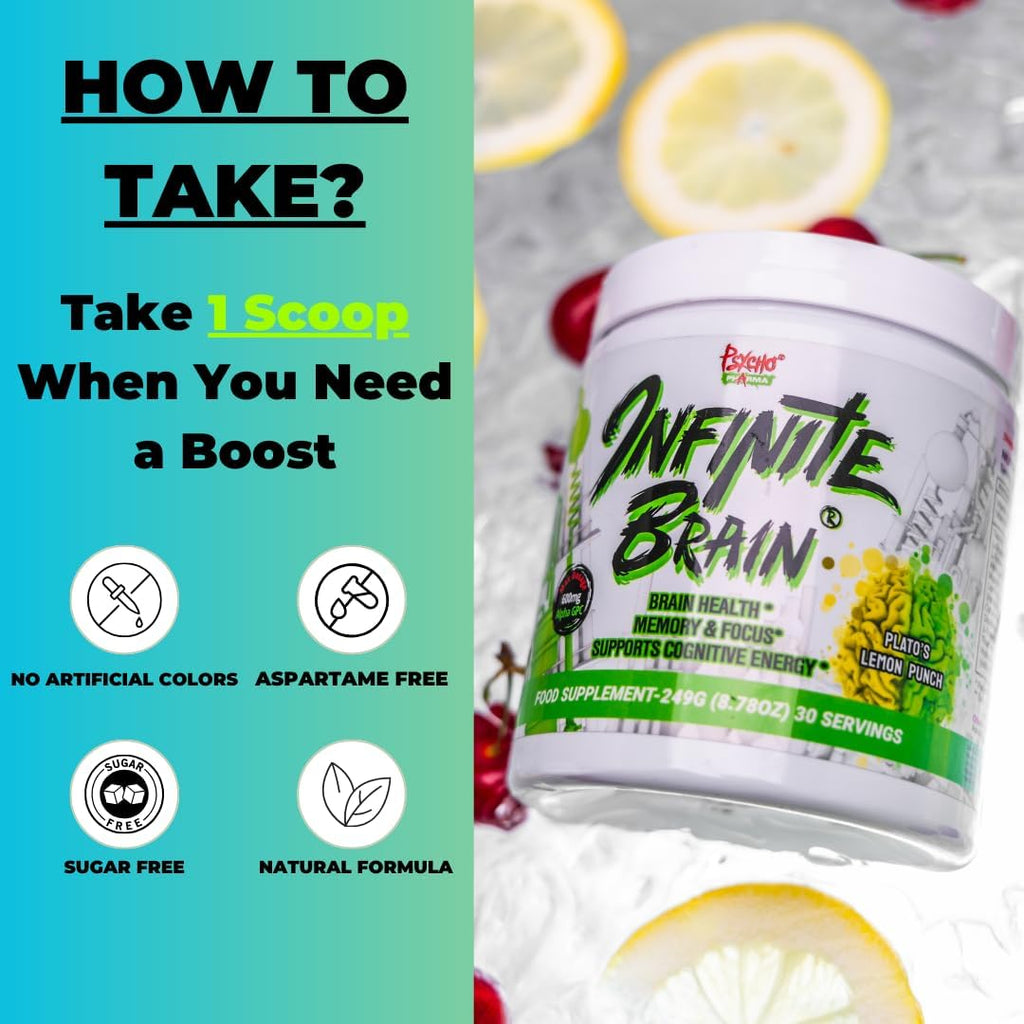 Psycho Pharma. Infinite Brain Nootropic Game Changer. Compete Win (Mozart's Passion Mango, 30 Serving)