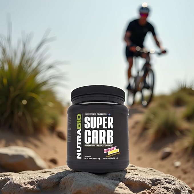 NutraBio Super Carb, Carbohydrate Powder with Cluster Dextrin & Electrolytes, Advanced Carb Supplement Powder for Workout Fuel,Performance, and Muscle Recovery,Cyclic Dextrin,Raspberry Lemonade, 30 Sv