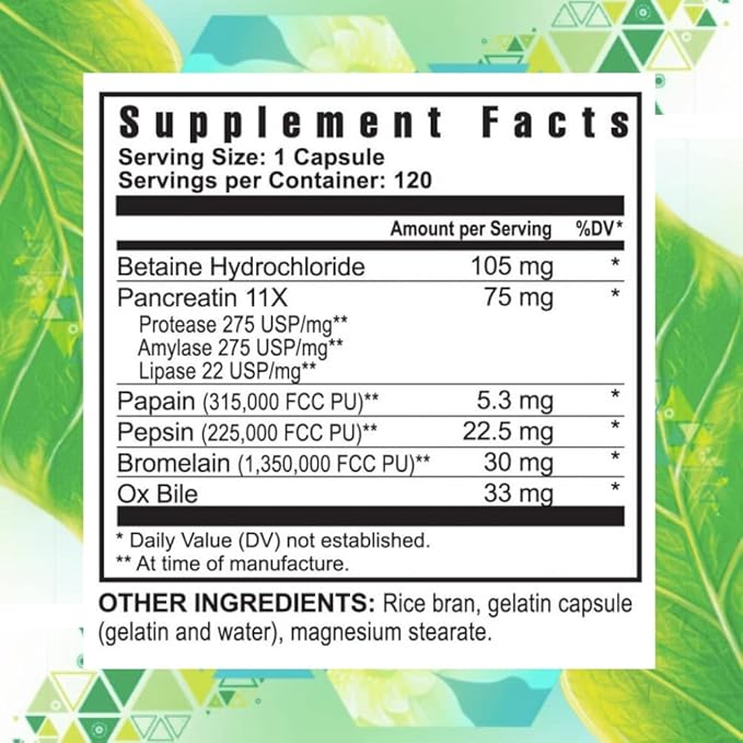 Youngevity Ultimate Enzymes - Digestive Support Formula | Made with Betaine Hydrochloride | Natural Enzyme Blend | 3 Bottles