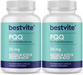 BESTVITE PQQ 20mg (Pyrroloquinoline Quinone) (240 Vegetarian Capsules) (120 x 2) - No Stearates - Vegan - Non GMO - Gluten Free