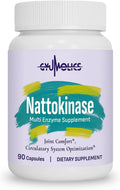 Nattokinase Supplement 10000FU with Organic Nattokinase, Serrapeptase, Bromelain, Curcumin, Vitamin E & Ginseng, Movement Comfort, 90 Capsules